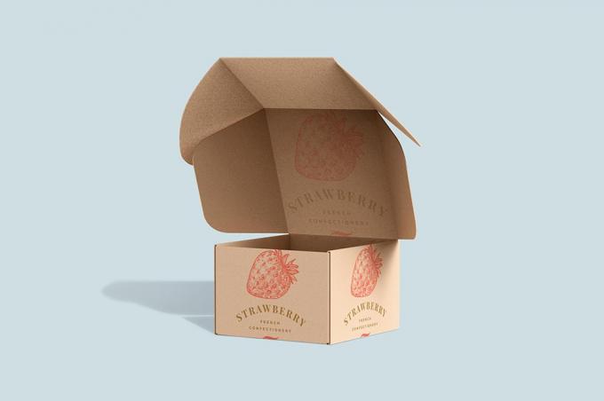 Glossy Lamination Small Paper Packaging Kraft Brown Subscription Mailer for Mailing 7