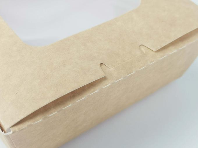 Food Grade Kraft Paper Takeaway Box with Salad Vegetable and Custom Order Acceptance 2