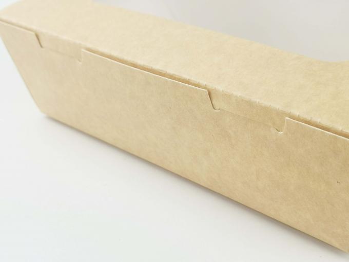 Food Grade Kraft Paper Takeaway Box with Salad Vegetable and Custom Order Acceptance 3