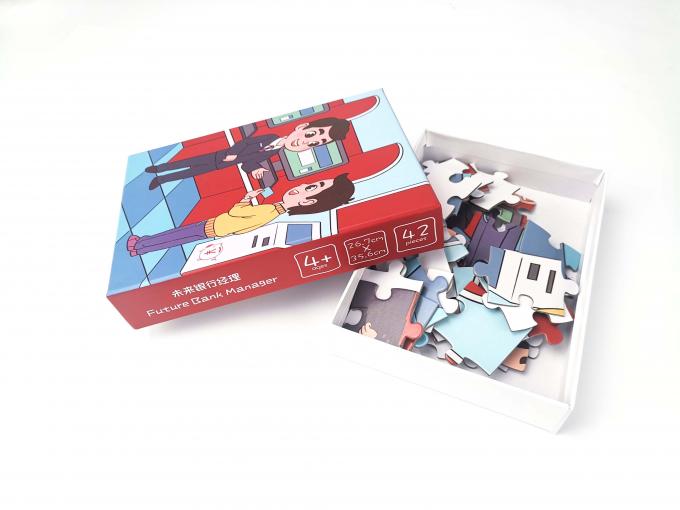 Custom Printed Lid Base Paper Chipboard Matt Lamination Jigsaw Puzzles Packaging Box 2