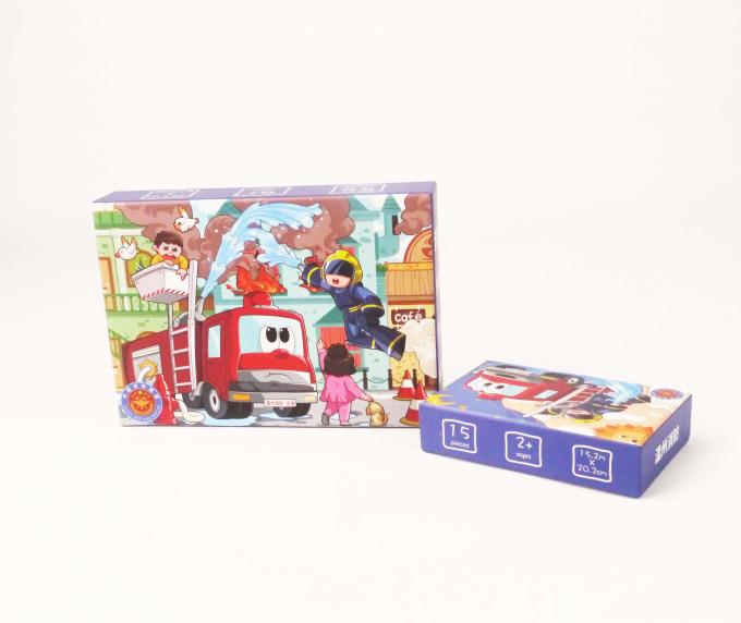 Custom Printed Lid Base Paper Chipboard Matt Lamination Jigsaw Puzzles Packaging Box 5