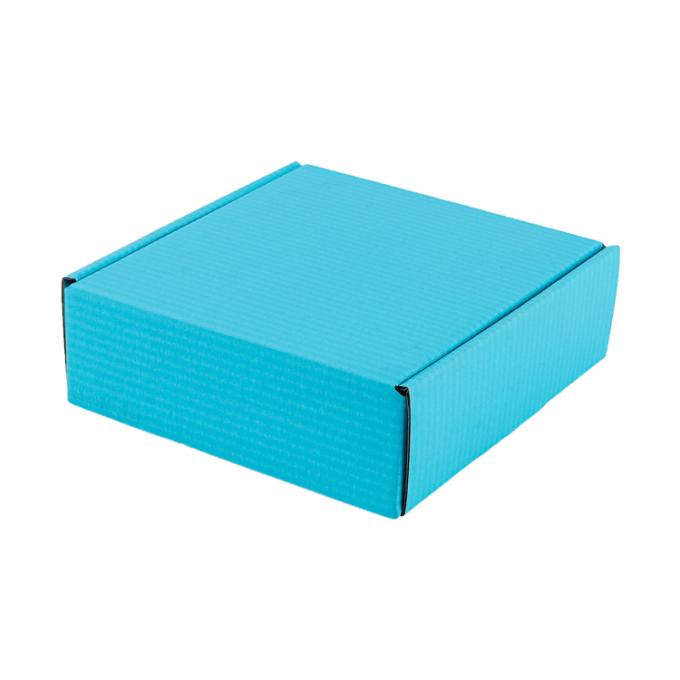 Custom Logo Printed Foldable Blue Thick Cardboard Paper Shipping Boxes for Clothes Shoes 10