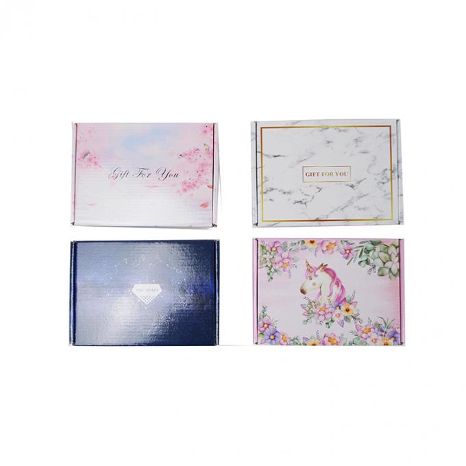 Marble Printing Corrugated Mailer Box Clothing Packaging Shipping Box for Custom Logo 1