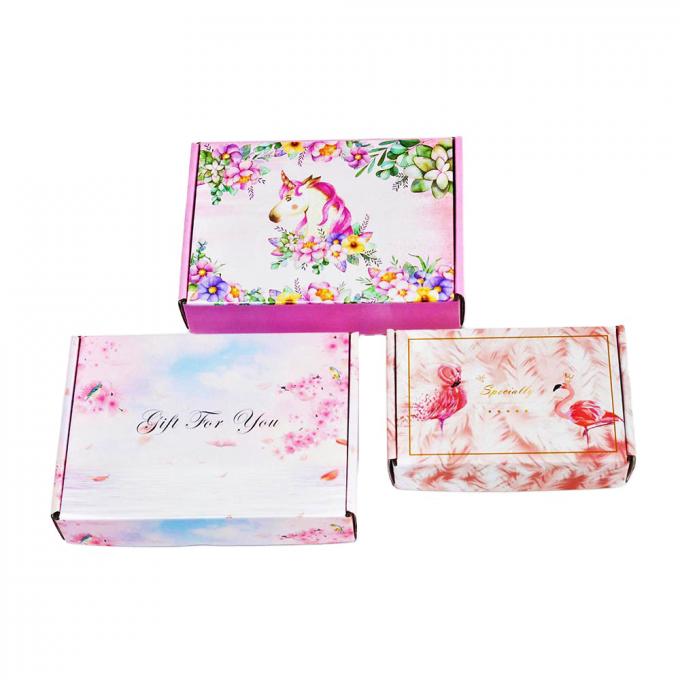 Custom Order Accepted Pink Corrugated Shipping Boxes Cardboard Mailer Box With Logo 9