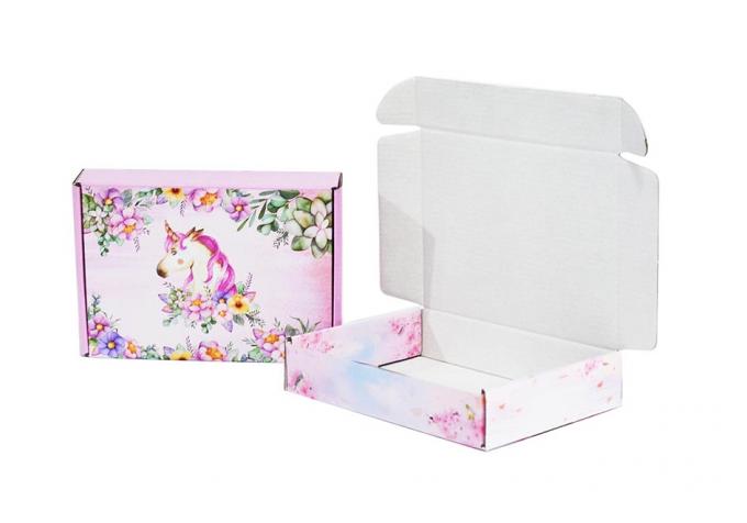 Purple Gift Corrugated Paper Cardboard Postal Shipping Mailer Box for Shoes Clothing 7