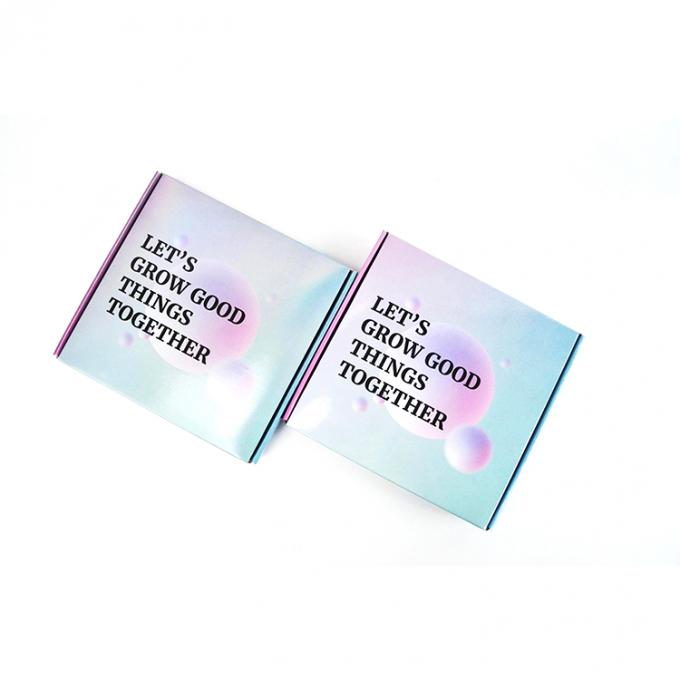 Customized Logo Purple Gradient Corrugated Cardboard Paper Gift Packaging Mailer Postal Shipping Box 10