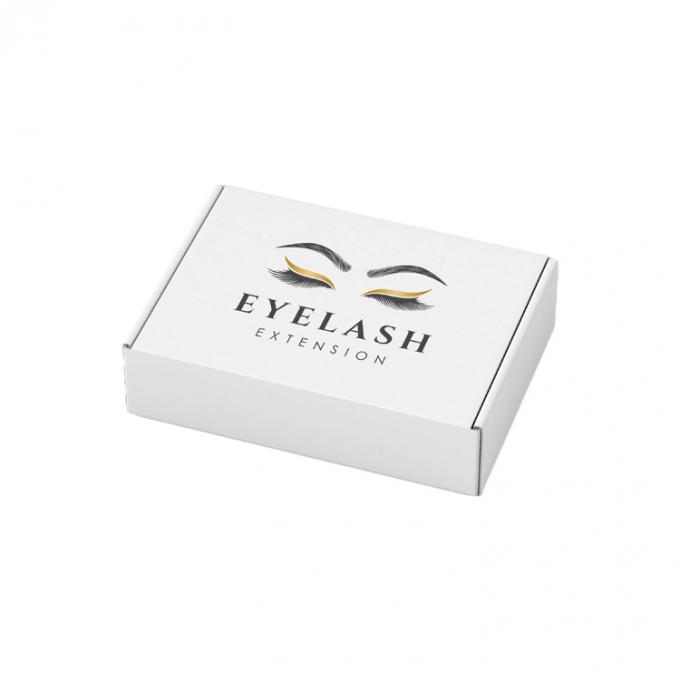 CMYK Paper Type Eyelash Shipping Boxes with Custom Logo Lash Tweezers and Corrugated Board 2