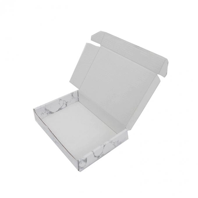 Marble Printing Corrugated Mailer Box Clothing Packaging Shipping Box for Custom Logo 6