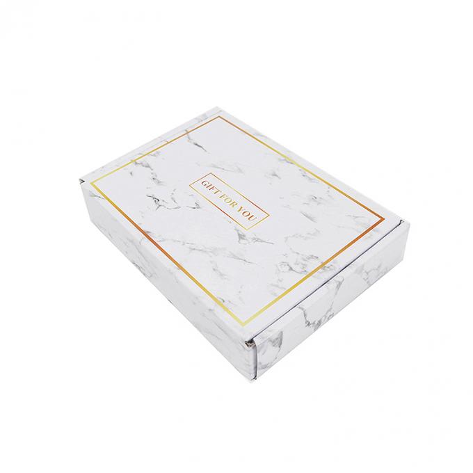 Marble Printing Corrugated Mailer Box Clothing Packaging Shipping Box for Custom Logo 3
