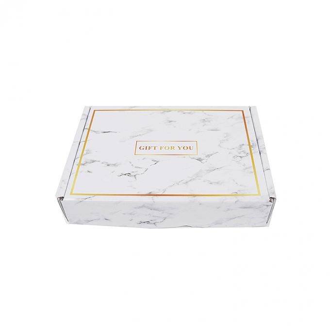Marble Printing Corrugated Mailer Box Clothing Packaging Shipping Box for Custom Logo 4
