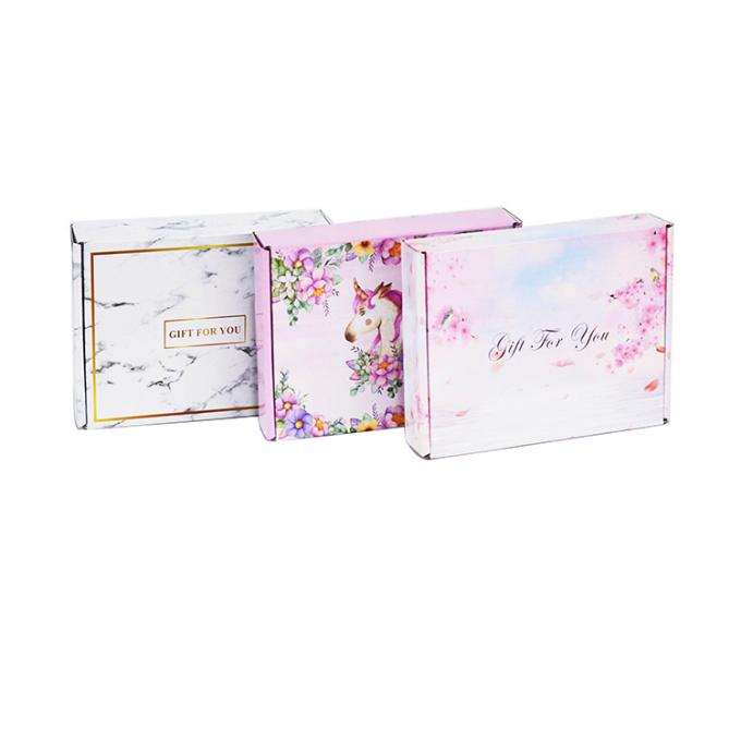 Customized Cosmetic Corrugated Packaging Mailer Box with Logo Print in Pink Color 9