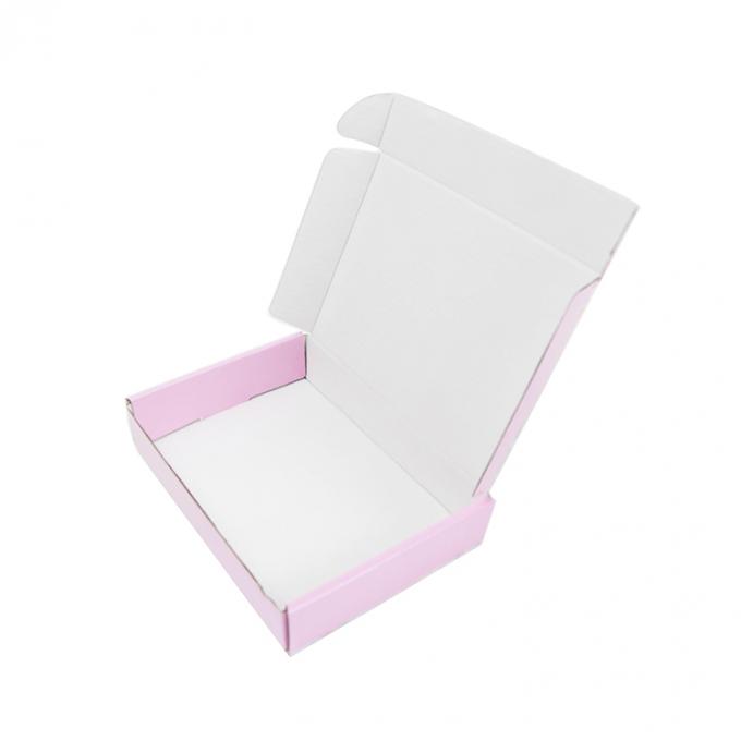 Customized Cosmetic Corrugated Packaging Mailer Box with Logo Print in Pink Color 11