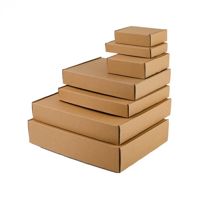 Custom Eco Friendly Brown Kraft Paper Box Clothing Shipping Packaging Boxes 3