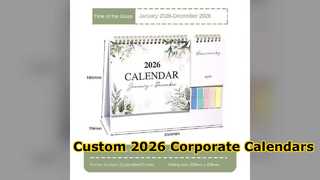 Custom 2026 Desktop Calendar for Corporate Branding