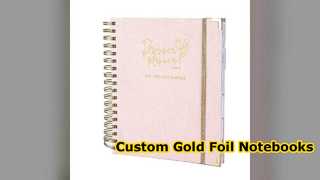 Custom Gold Foil Spiral Notebooks for Your Brand