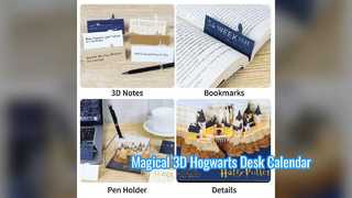 Hogwarts Castle 3D Calendar Notepad Desk Decor Gift