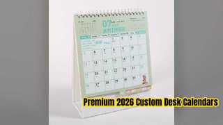 Custom 2026 Desk Calendar Premium Foil Stamped Design