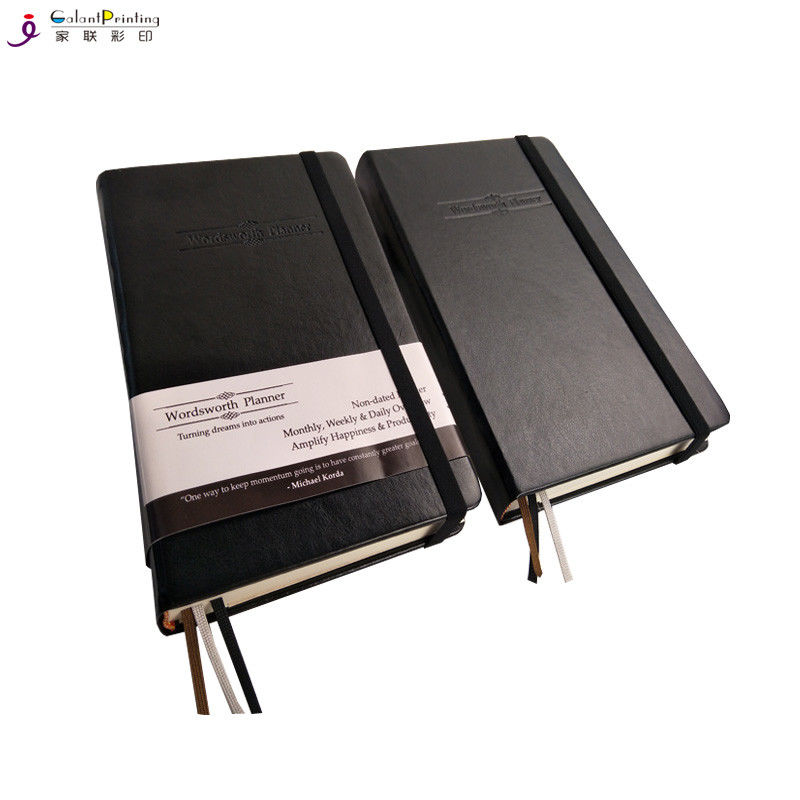 A5 PU Embossed Custom Planner Printing Personalized Leather Calendar 2019-2020
