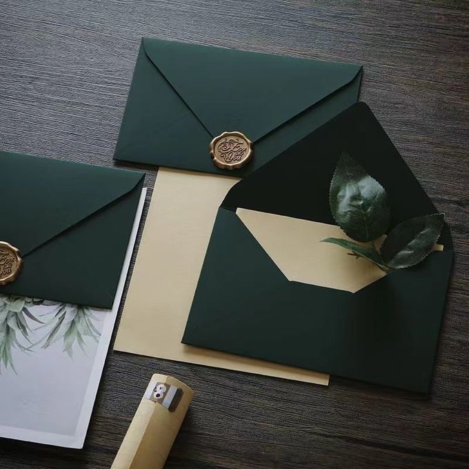 Minimalist Self Seal Wedding Invitation Envelopes Retro Greeting Card Envelopes 2