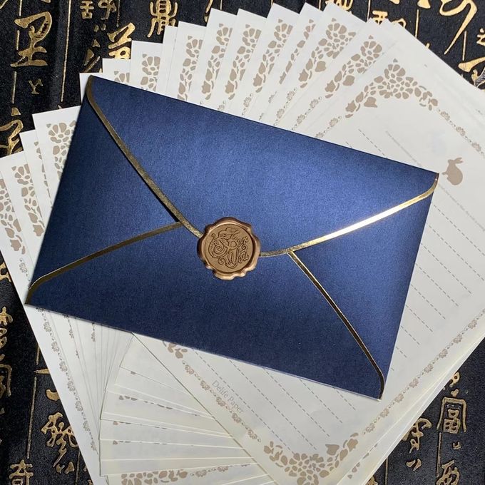 Minimalist Self Seal Wedding Invitation Envelopes Retro Greeting Card Envelopes 0