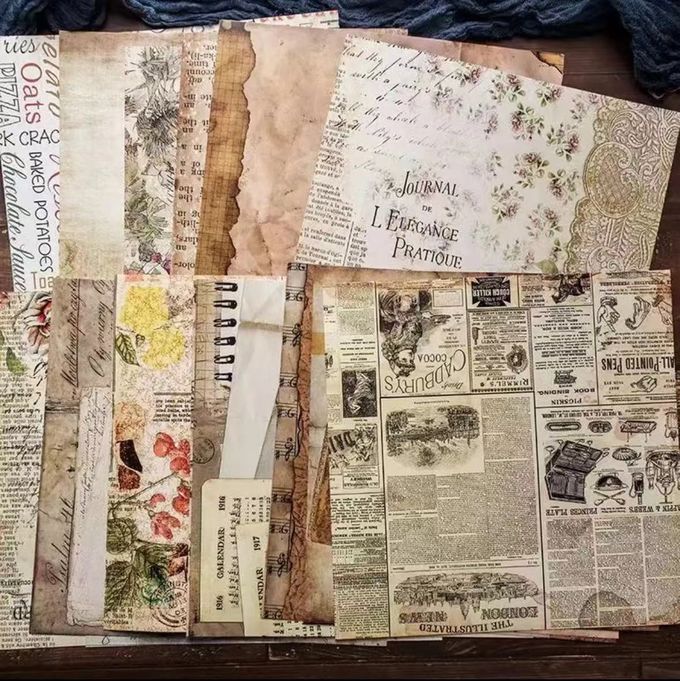 Retro Fantasy Decorative Paper Printing Services DIY Trash Diary Collage Stationery 2