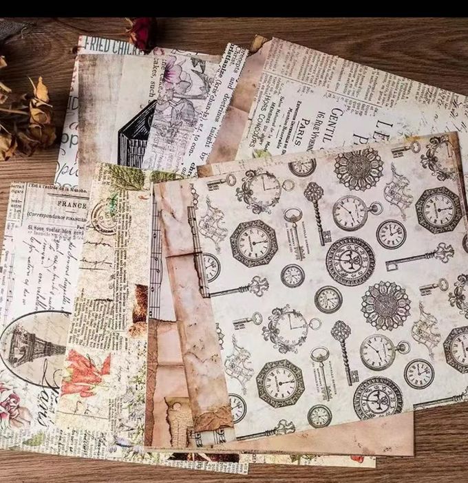 Retro Fantasy Decorative Paper Printing Services DIY Trash Diary Collage Stationery 1