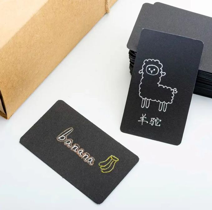 Paper Blank Kraft Business Cards DIY Graffiti Business Card Word Memory Card 1
