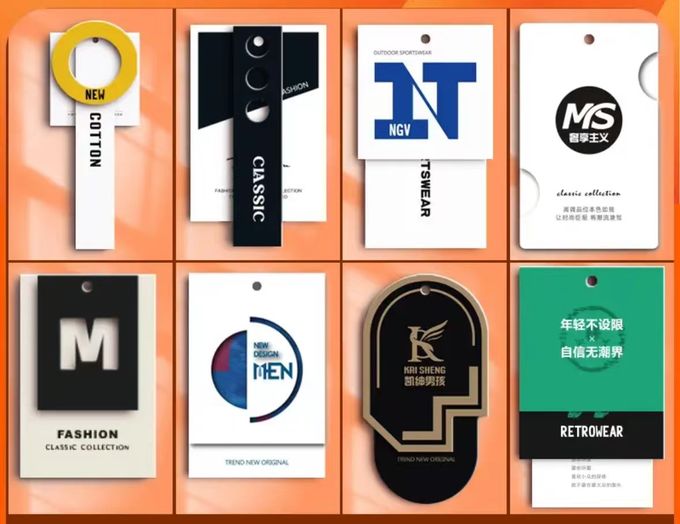 Custom Paper Printing Services Clothing Packaging Thank You Card Hang Tag With Hole 0