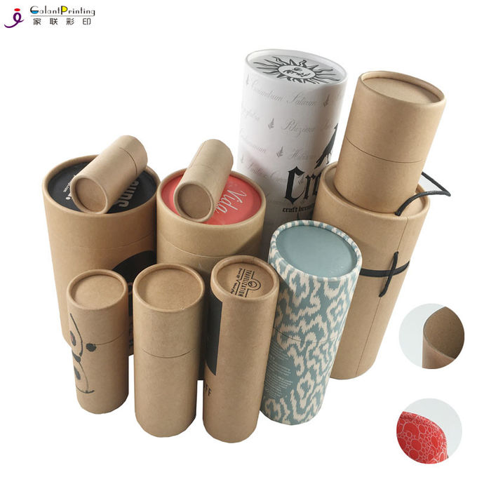 100% Recycled Custom Printed Paper Tubes Customized Thickness Bottle Application