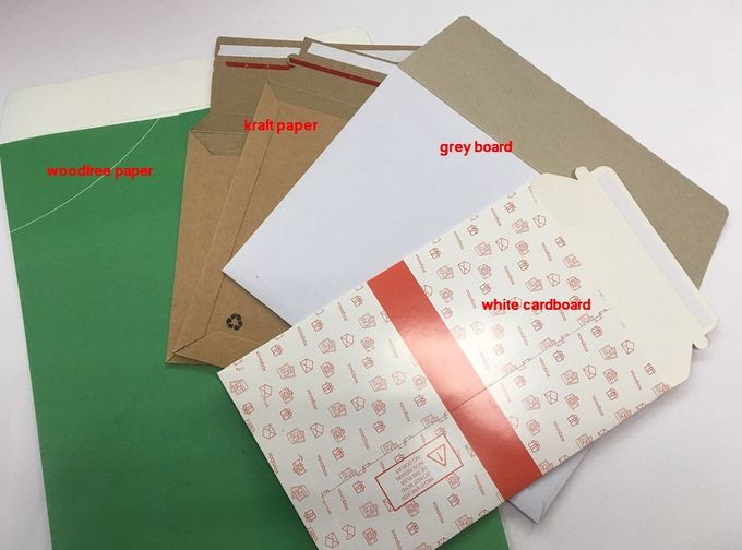 A5  Envelope Printing Services Rigid Kraft Cardboard Mailers Envelopes With Self Adhesive