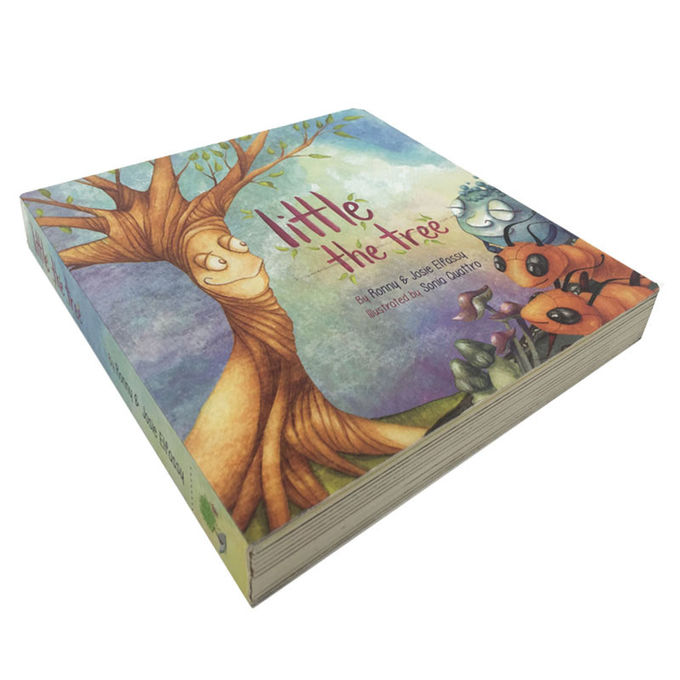 Full Color Glossy Cardboard Custom Board Book Printing For Children Learning